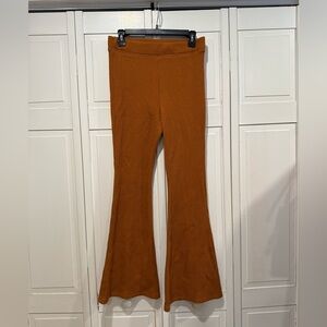 Aerie waffle knit high rise flare‎ pants size medium